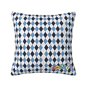 Checkered linen sofa pillow cover