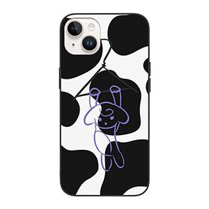  Cute Cow Pattern Clothes Hanger Dog Apple 14PC Phone Case