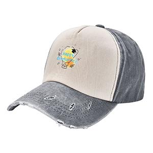 Graduation season denim contrasting washed hats