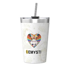 Happy Rabbit 12OZ Cone Straw Insulation Cup