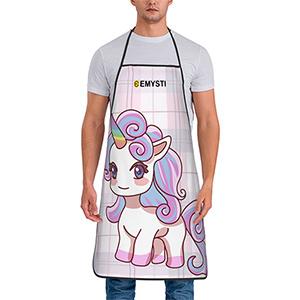 Pink Unicorn Anti fouling Lace up Apron